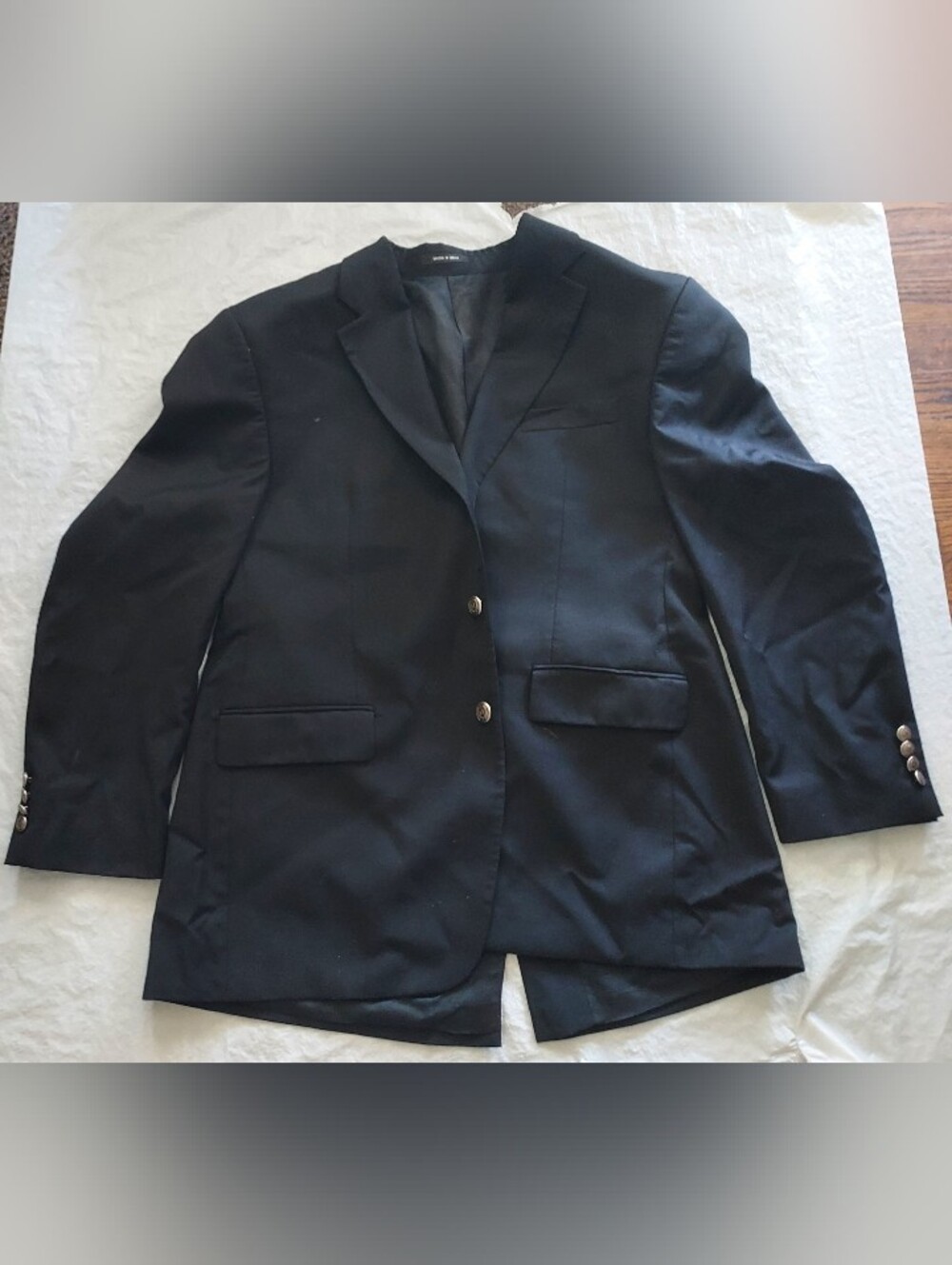 Chaps Men's Black Two-Button Suit Jacket